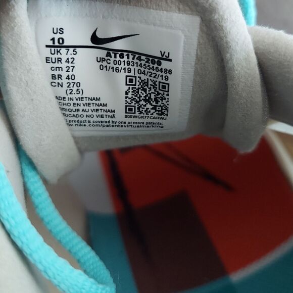 Nike Air Max 270 React Light Beige Chalk AT6174-200 Size 10 - Picture 10 of 11